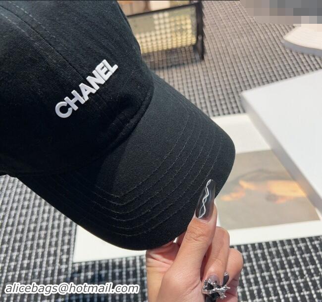 Fashion Wholesale Chanel Canvas Baseball Hat 051302 Black 2024