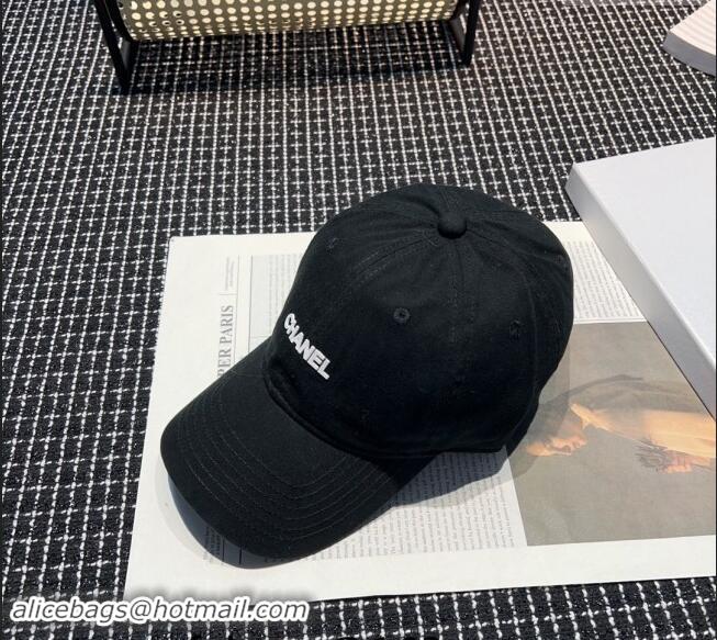 Fashion Wholesale Chanel Canvas Baseball Hat 051302 Black 2024