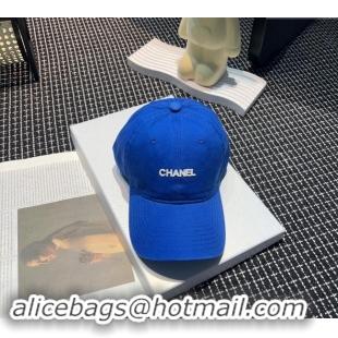 Luxurious Chanel Canvas Baseball hat 051302 Blue 2024