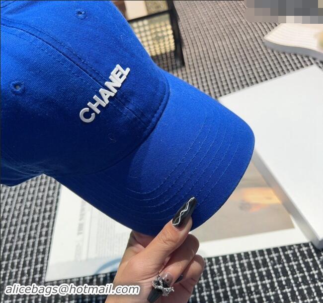 Luxurious Chanel Canvas Baseball hat 051302 Blue 2024