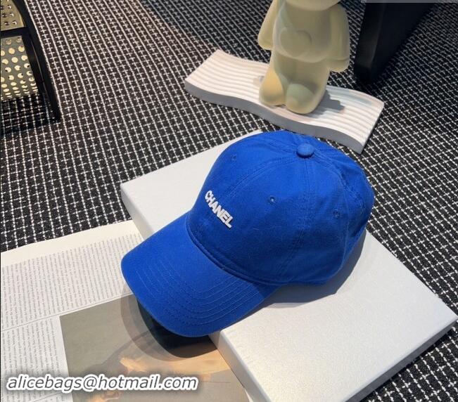 Luxurious Chanel Canvas Baseball hat 051302 Blue 2024