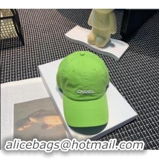 Hot Style Chanel Canvas Baseball hat 051302 Light Green 2024