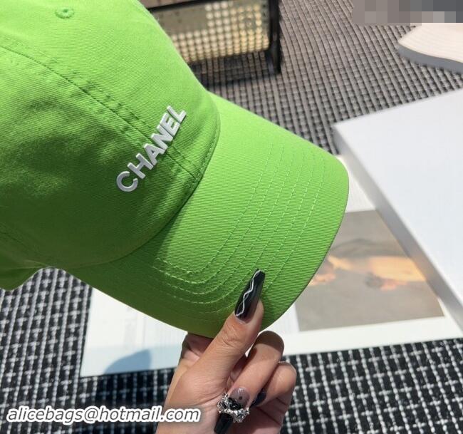 Hot Style Chanel Canvas Baseball hat 051302 Light Green 2024