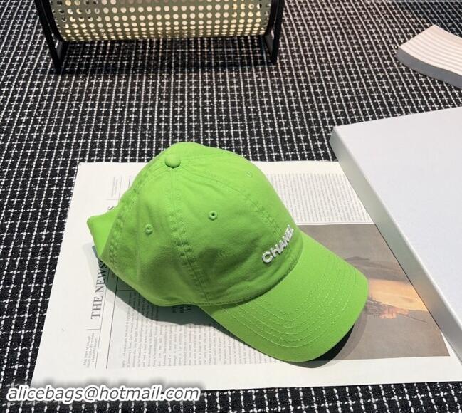 Hot Style Chanel Canvas Baseball hat 051302 Light Green 2024