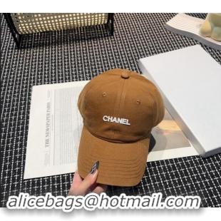 Buy New Cheap Chanel Canvas Baseball Hat 051302 Brown 2024