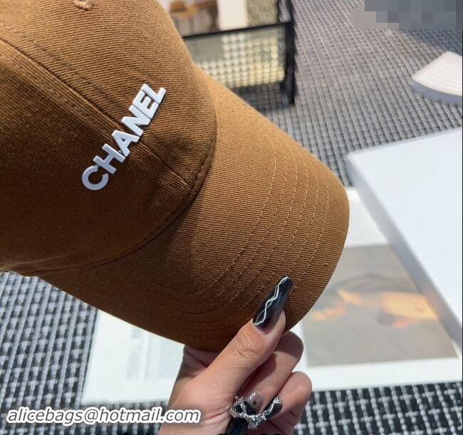 Buy New Cheap Chanel Canvas Baseball Hat 051302 Brown 2024