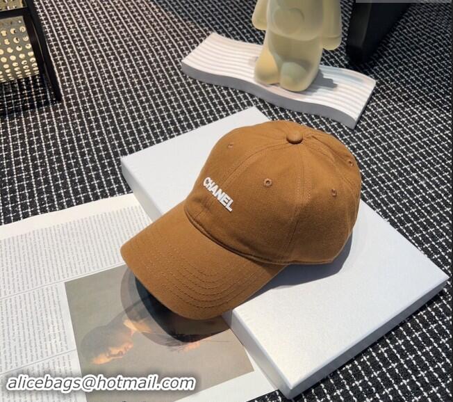 Buy New Cheap Chanel Canvas Baseball Hat 051302 Brown 2024