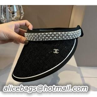 Market Sells Chanel Visor hat with pearls 0514 Black 2024