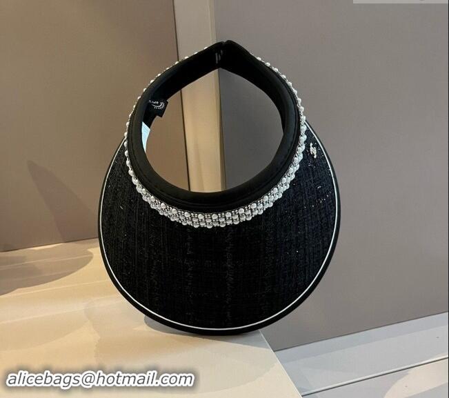 Market Sells Chanel Visor hat with pearls 0514 Black 2024