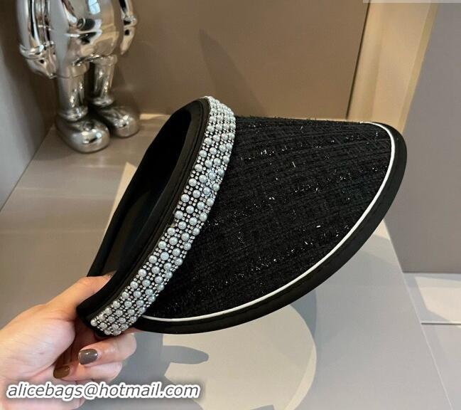 Market Sells Chanel Visor hat with pearls 0514 Black 2024