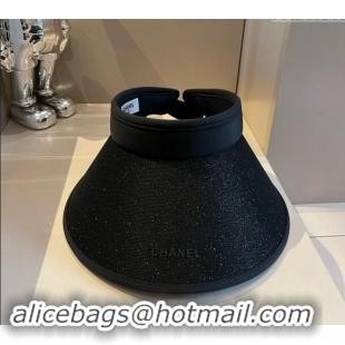 Low Cost Chanel Shiny Visor Hat 0514 Black 2024