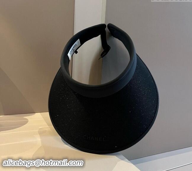 Low Cost Chanel Shiny Visor Hat 0514 Black 2024