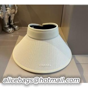 Good Looking Chanel Shiny Visor hat 0514 White 2024