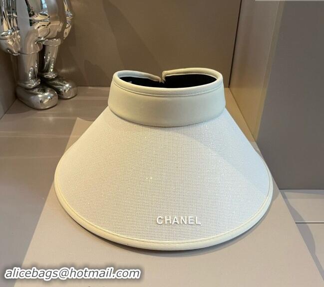 Good Looking Chanel Shiny Visor hat 0514 White 2024