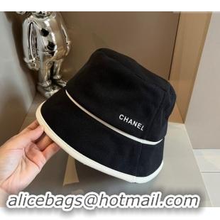 Hot Style Chanel Fabric Bucket hat 073001 Black 2024