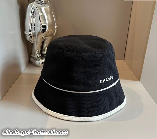 Hot Style Chanel Fabric Bucket hat 073001 Black 2024