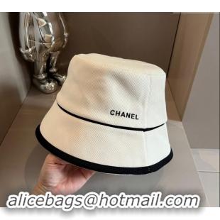 Inexpensive Chanel Fabric Bucket hat 073001 White 2024