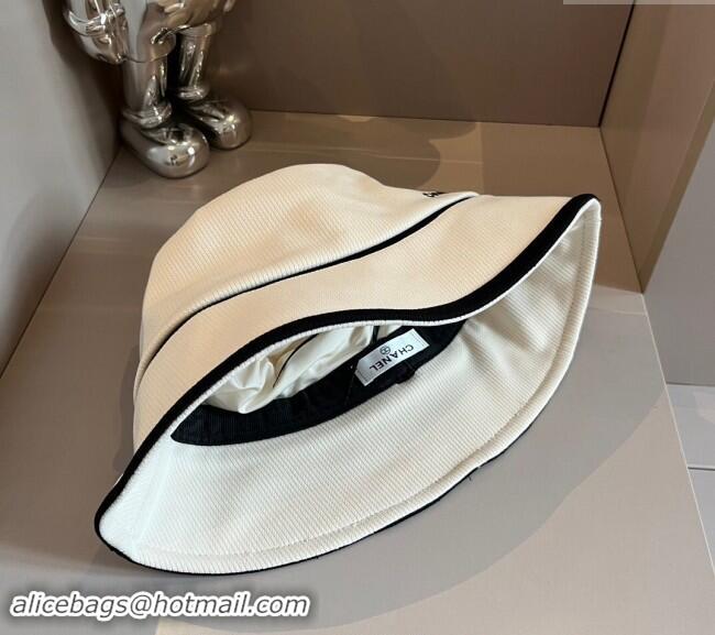 Inexpensive Chanel Fabric Bucket hat 073001 White 2024