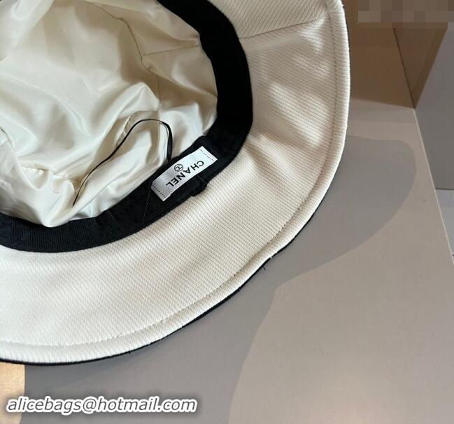 Inexpensive Chanel Fabric Bucket hat 073001 White 2024