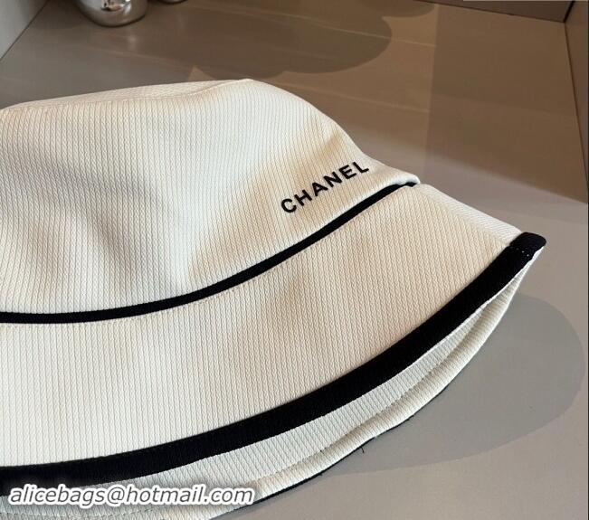 Inexpensive Chanel Fabric Bucket hat 073001 White 2024