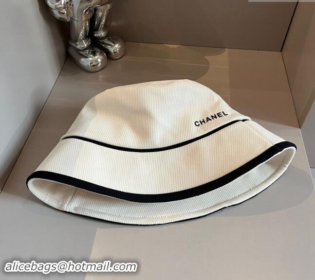 Inexpensive Chanel Fabric Bucket hat 073001 White 2024