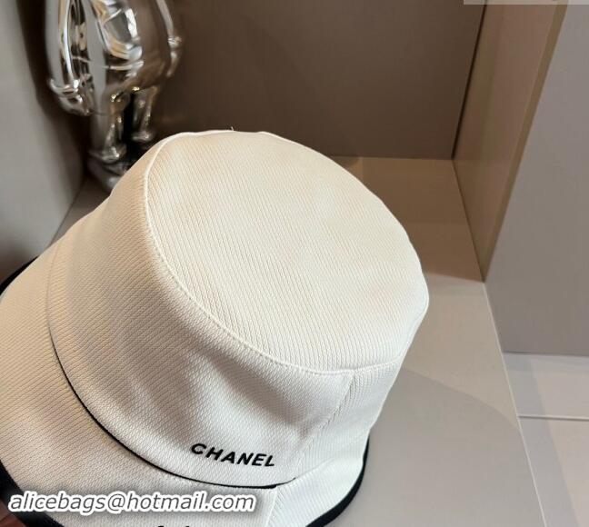 Inexpensive Chanel Fabric Bucket hat 073001 White 2024