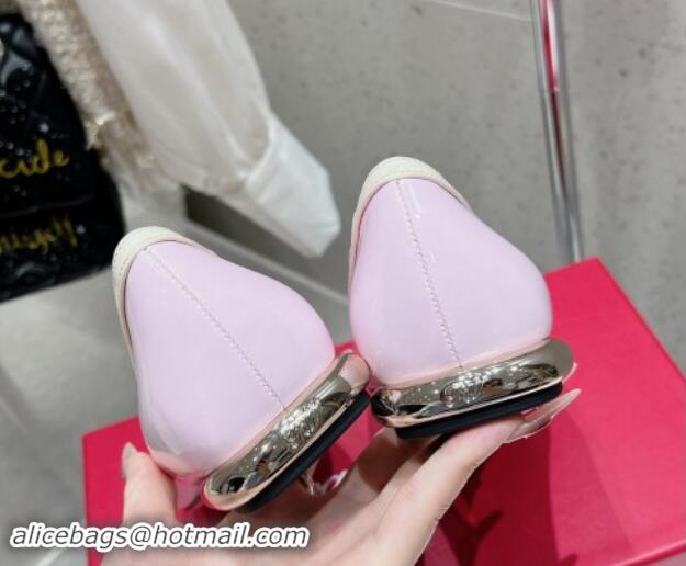 Best Product Roger Vivier Viv' Podium Ballerinas flat in patent leather Light Purple 725006