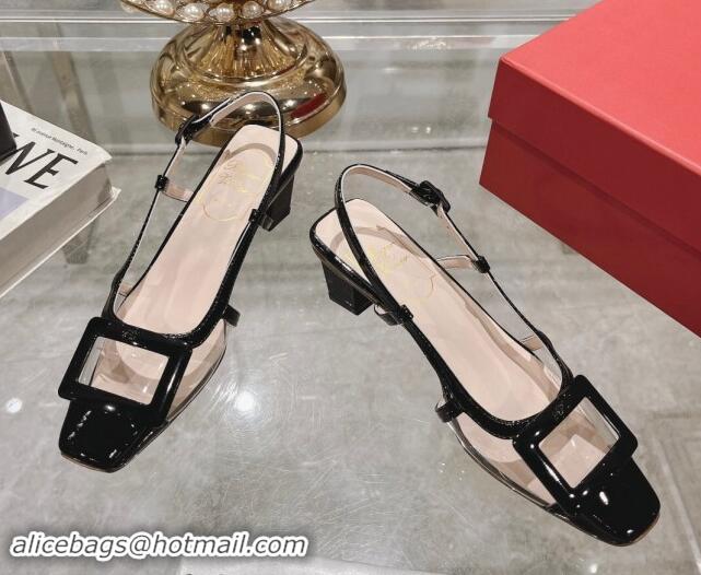 Purchase Roger Vivier Belle Vivier Slingback Pumps 4.5cm in PVC Black 812121