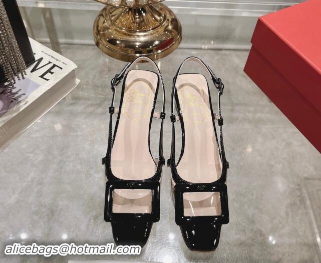 Purchase Roger Vivier Belle Vivier Slingback Pumps 4.5cm in PVC Black 812121