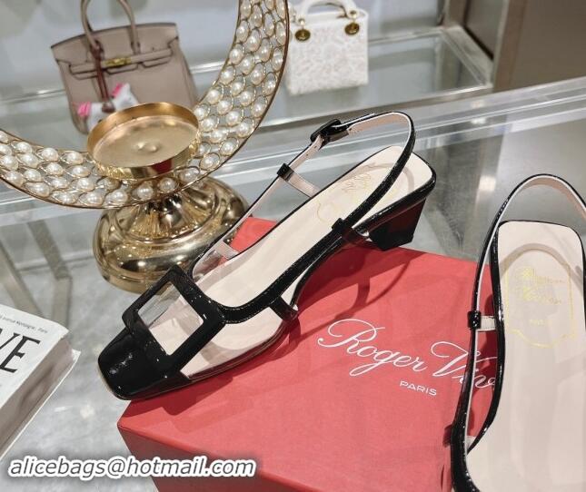 Purchase Roger Vivier Belle Vivier Slingback Pumps 4.5cm in PVC Black 812121