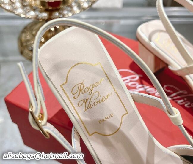 Purchase Roger Vivier Belle Vivier Slingback Pumps 4.5cm in patent fabric White 812126