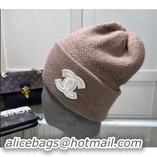 Buy Cheap Chanel Knit Hat with CC Patch CH082302 Grey 2024