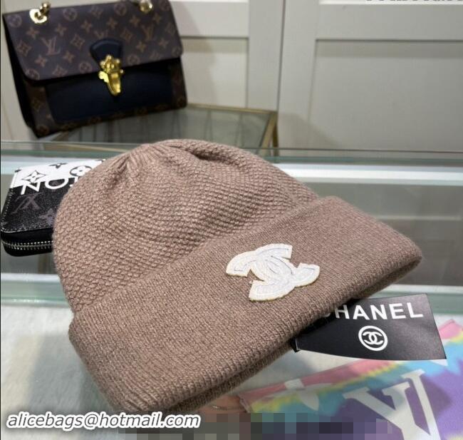 Buy Cheap Chanel Knit Hat with CC Patch CH082302 Grey 2024