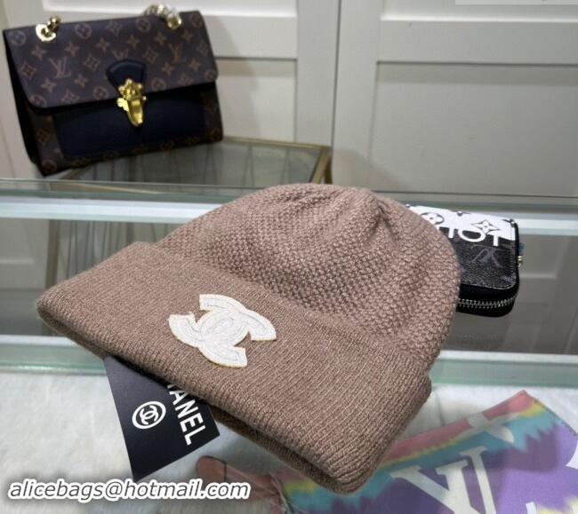 Buy Cheap Chanel Knit Hat with CC Patch CH082302 Grey 2024