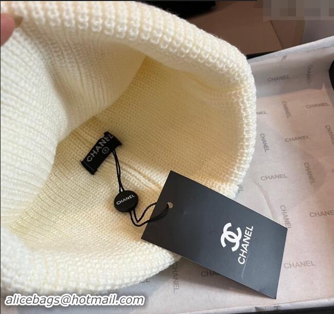 Cheap Classic Chanel Knit hat CH091301 White 2024