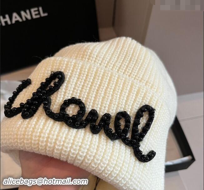 Cheap Classic Chanel Knit hat CH091301 White 2024