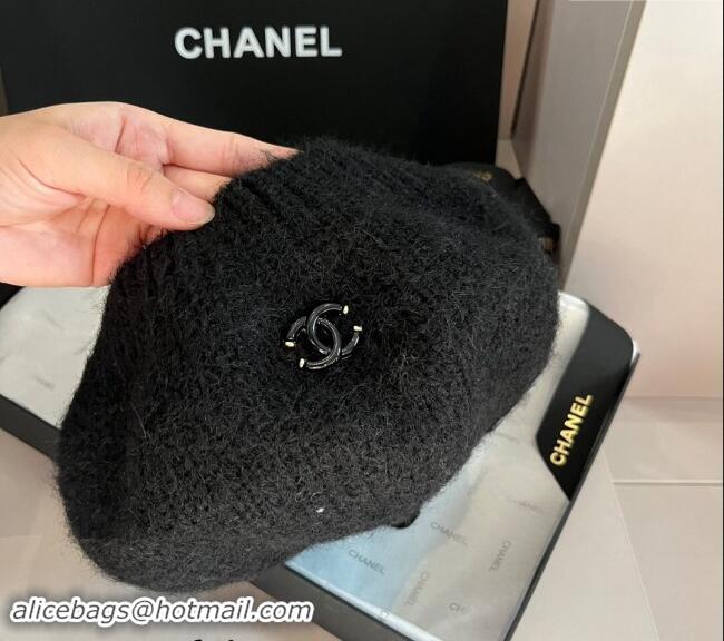 New Fashion Chanel Knit Beret Hat CH091303 Black 2024