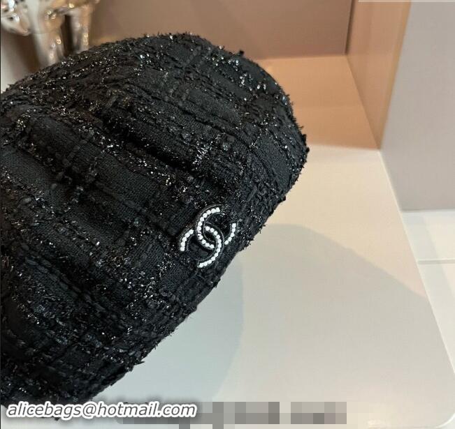 Classic Specials Chanel Tweed Beret Hat CH091304 Black 2024