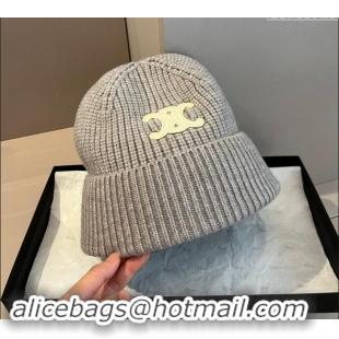 Luxury Cheap Celine Knit Hat 1019004 Grey 2024