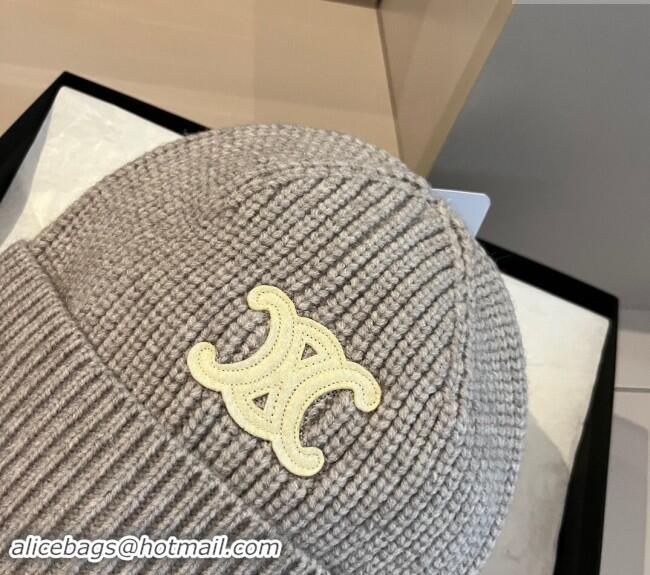 Luxury Cheap Celine Knit Hat 1019004 Grey 2024