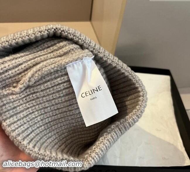 Luxury Cheap Celine Knit Hat 1019004 Grey 2024