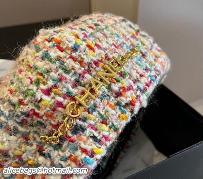 Super Quality Chanel Tweed Beret Hat with Chain 1019011 Multicolor 2024