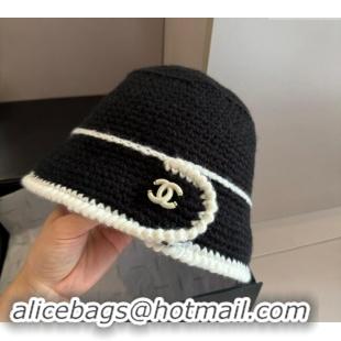 Well Crafted Chanel Knit Bucket Hat 1019018 Black 2024