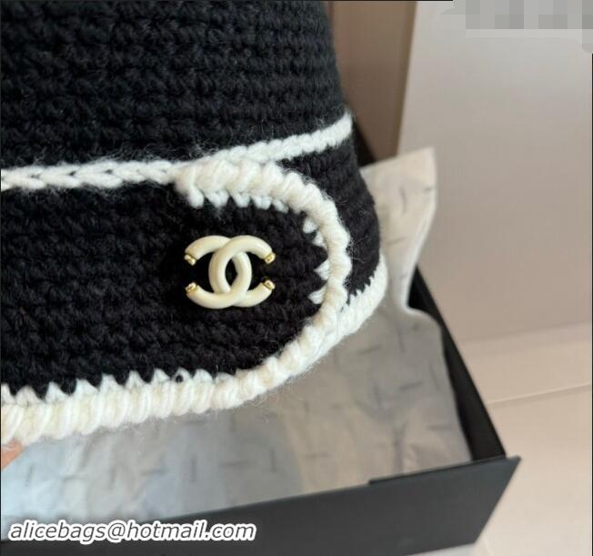 Well Crafted Chanel Knit Bucket Hat 1019018 Black 2024