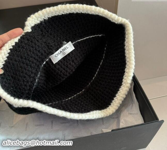 Well Crafted Chanel Knit Bucket Hat 1019018 Black 2024