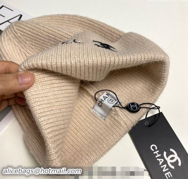 Well Crafted Chanel Knit Hat 1019021 Beige 2024