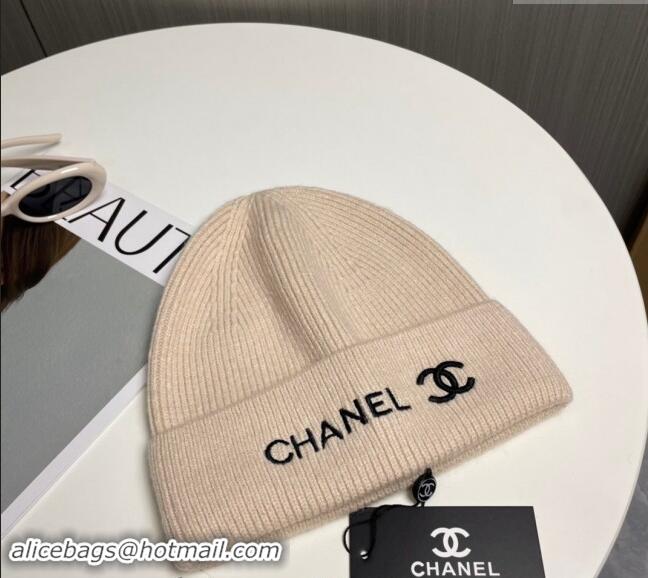 Well Crafted Chanel Knit Hat 1019021 Beige 2024