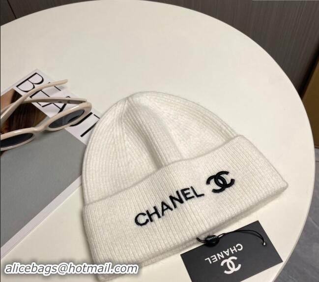 Reasonable Price Chanel Knit Hat 1019021 White 2024