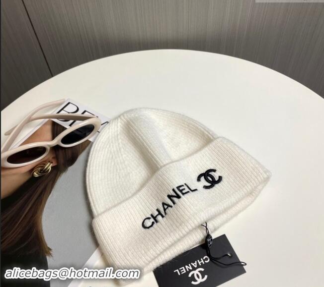 Reasonable Price Chanel Knit Hat 1019021 White 2024