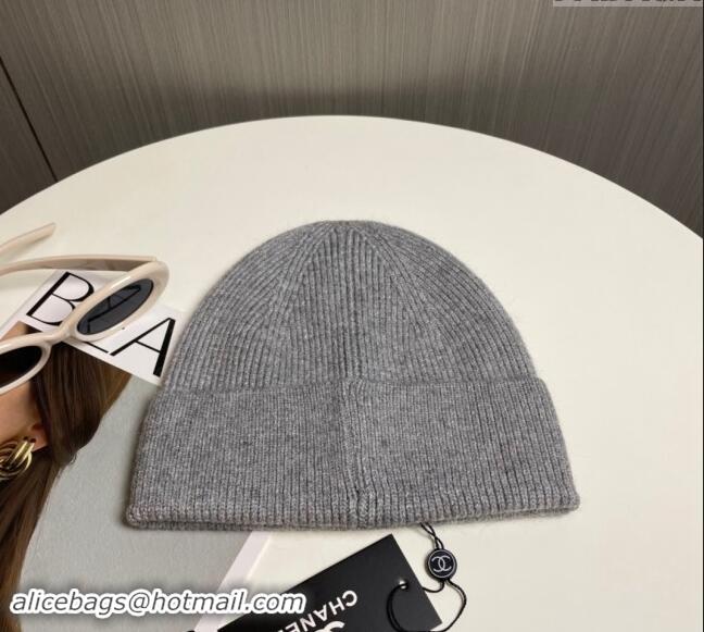 Good Looking Chanel Knit Hat 1019021 Grey 2024